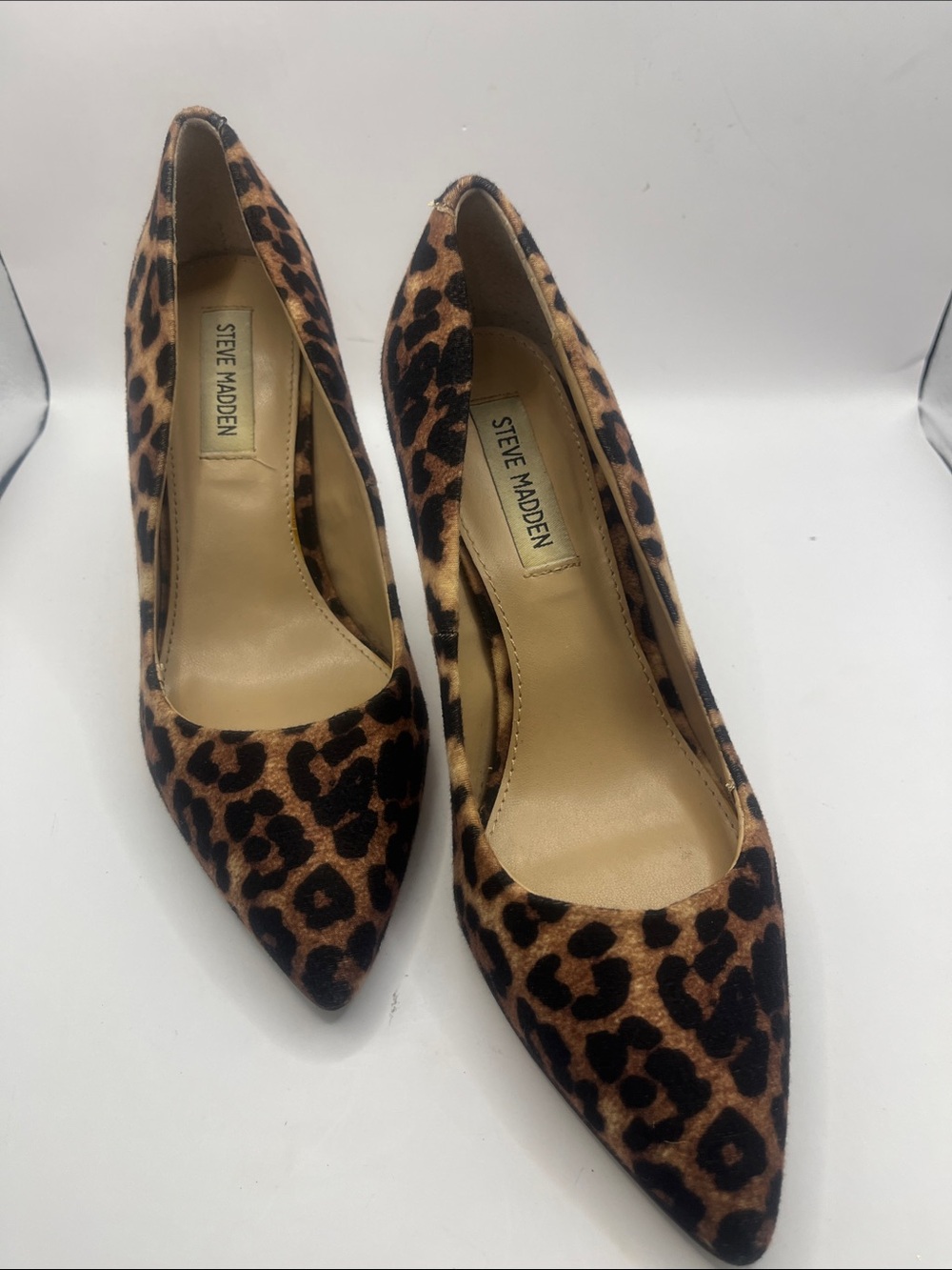 Steve Madden Leopard-Print Pointed Toe Pumps - Black & Brown